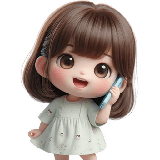 📞 Стикер «Милая девочка» для Telegram