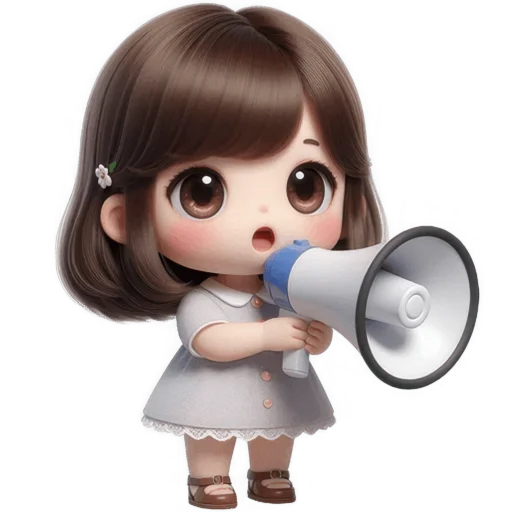 📢 Стикер «Милая девочка» для Telegram