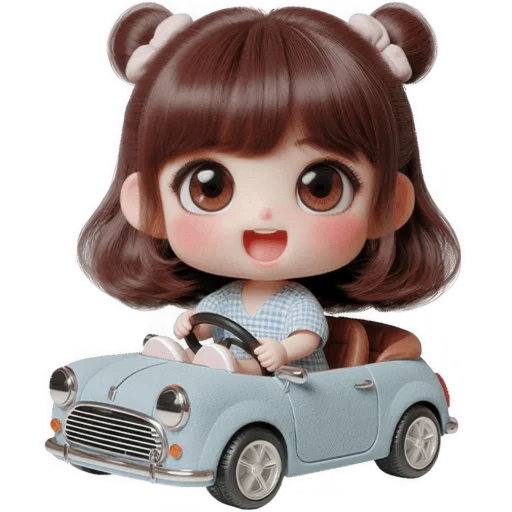 🚗 Стикер «Милая девочка» для Telegram