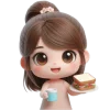 🥪 Эмодзи «Милая девочка» для Telegram