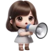 📢 Эмодзи «Милая девочка» для Telegram