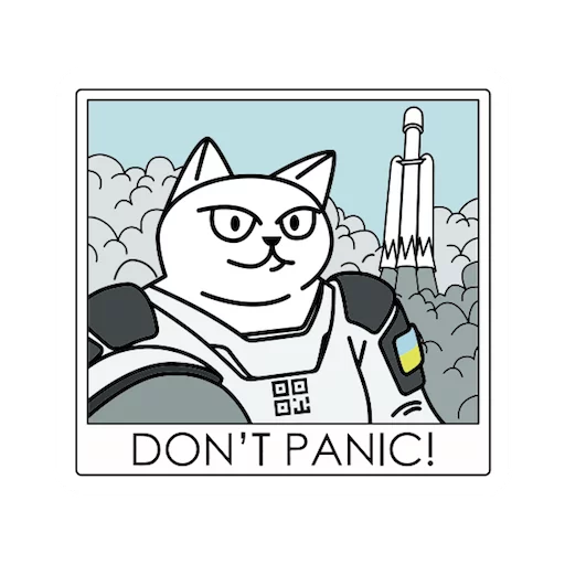 👨‍🚀 Стикер «QR-cat» для Telegram