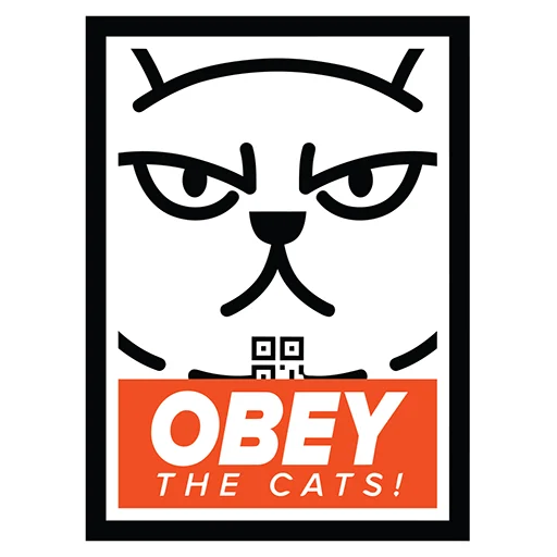 🐈 Стикер «QR-cat» для Telegram
