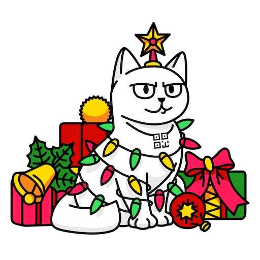 🥂 Стикер «QR-cat» для Telegram