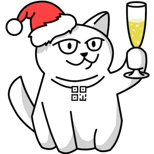 🥂 Стикер «QR-cat» для Telegram