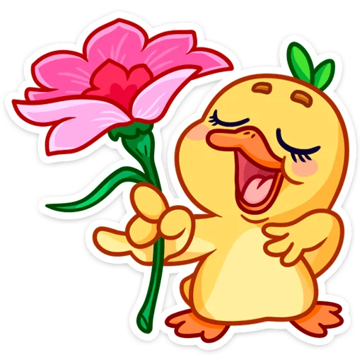 🌹 Стикер «Утёнок Кряк» для Telegram