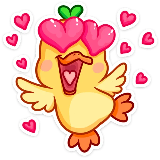 🥰 Стикер «Утёнок Кряк» для Telegram