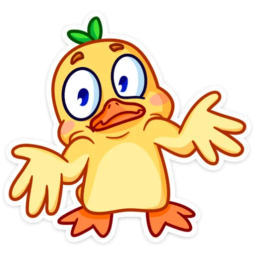 🤷‍♂️ Стикер «Утёнок Кряк» для Telegram