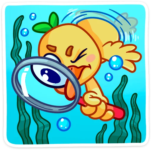 🧐 Стикер «Утёнок Кряк» для Telegram