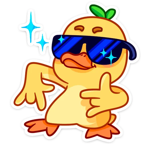 😎 Стикер «Утёнок Кряк» для Telegram