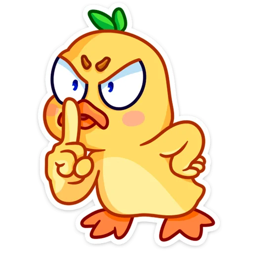 🤫 Стикер «Утёнок Кряк» для Telegram