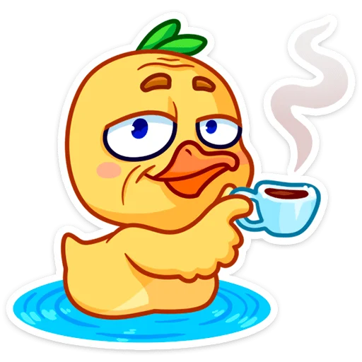 ☕️ Стикер «Утёнок Кряк» для Telegram