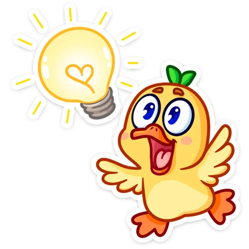 ☝️ Стикер «Утёнок Кряк» для Telegram