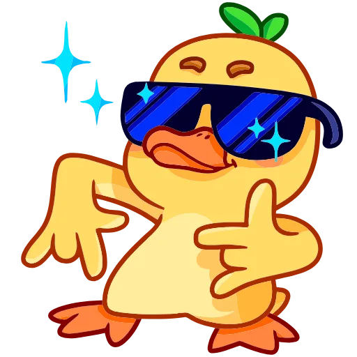 😎 Эмодзи «Утёнок Кряк» для Telegram