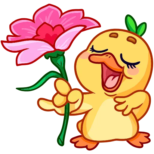 🌺 Эмодзи «Утёнок Кряк» для Telegram