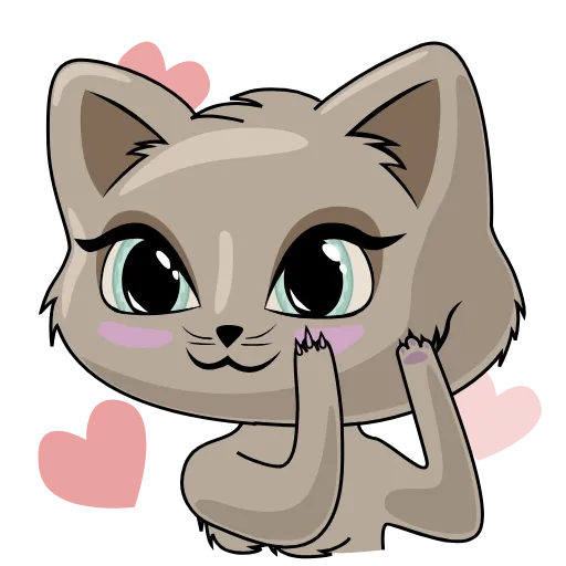 Стикерпак Queenie Kitty для Telegram