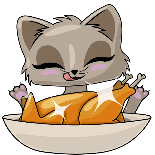 🍗 Стикер «Queenie Kitty» для Telegram