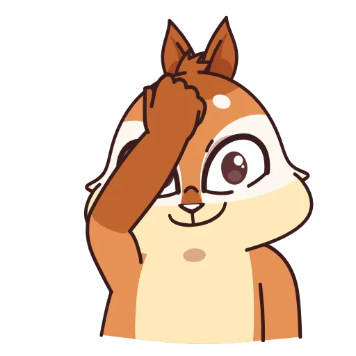 Стикер 2 Quip the Chipmunk in the City of the Deaf