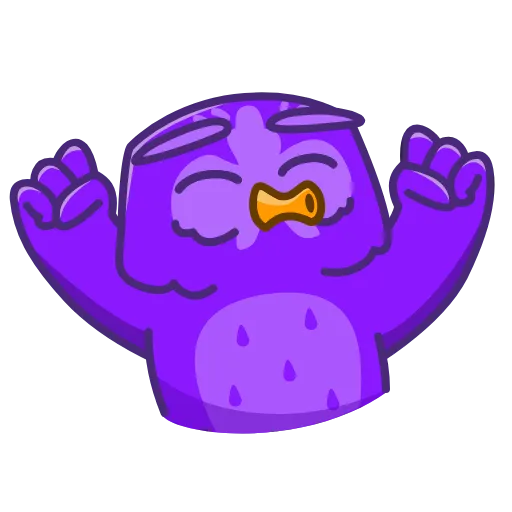 🥳 Стикер «Purple Owl» для Telegram