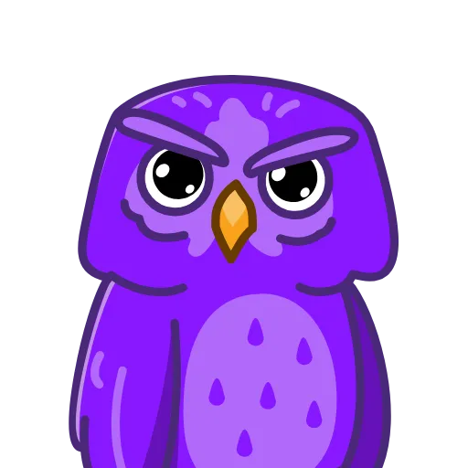 👀 Стикер «Purple Owl» для Telegram