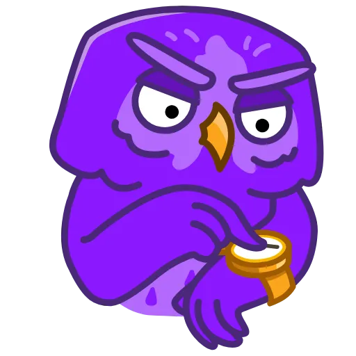 ⏳ Стикер «Purple Owl» для Telegram