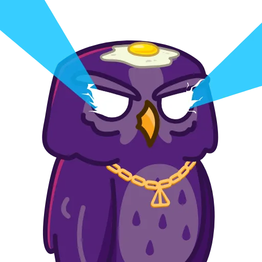🦉 Стикер «Purple Owl» для Telegram
