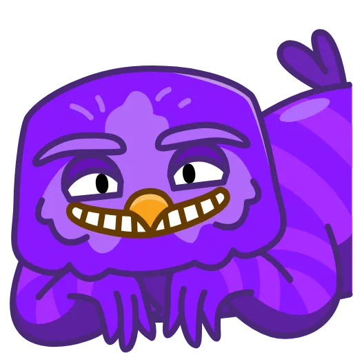 🐍 Стикер «Purple Owl» для Telegram