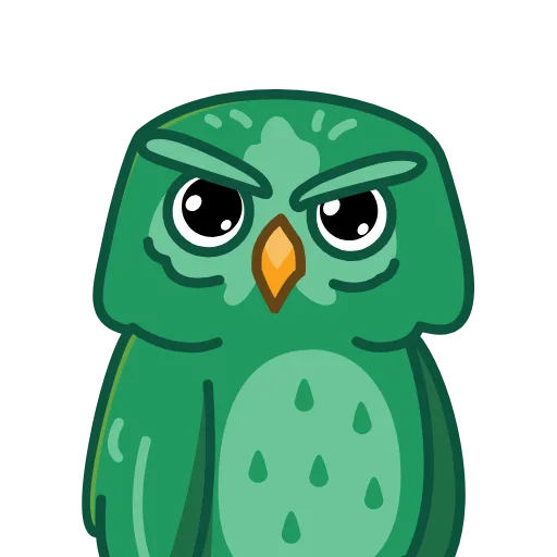 🦉 Стикер «Purple Owl» для Telegram