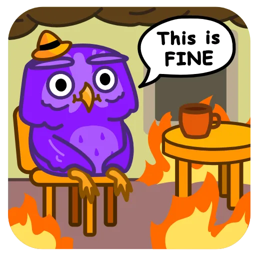 😬 Стикер «Purple Owl» для Telegram