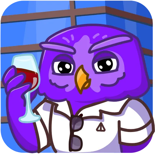 💸 Стикер «Purple Owl» для Telegram