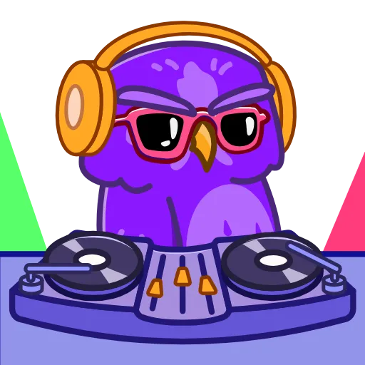 🎙 Стикер «Purple Owl» для Telegram