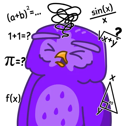 🤥 Стикер «Purple Owl» для Telegram
