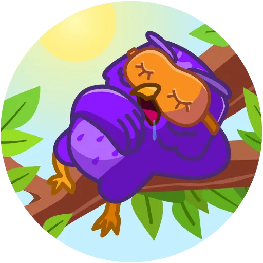 😴 Стикер «Purple Owl» для Telegram