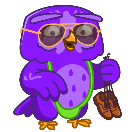 🥷 Стикер «Purple Owl» для Telegram