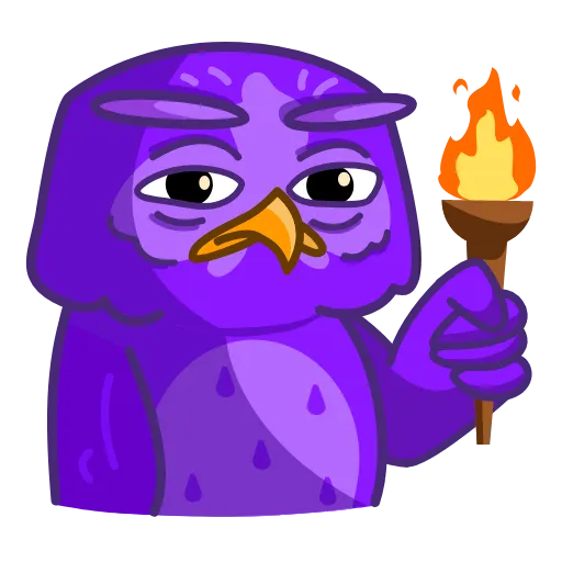 😡 Стикер «Purple Owl» для Telegram