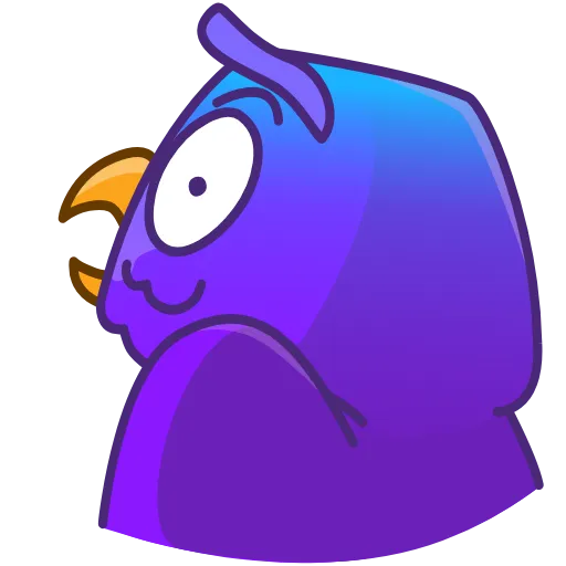 😨 Стикер «Purple Owl» для Telegram