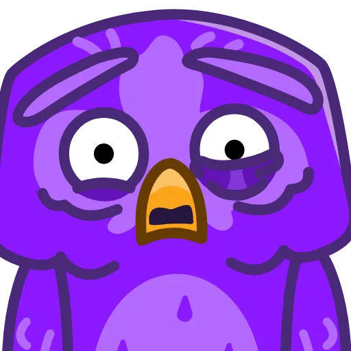 😧 Стикер «Purple Owl» для Telegram