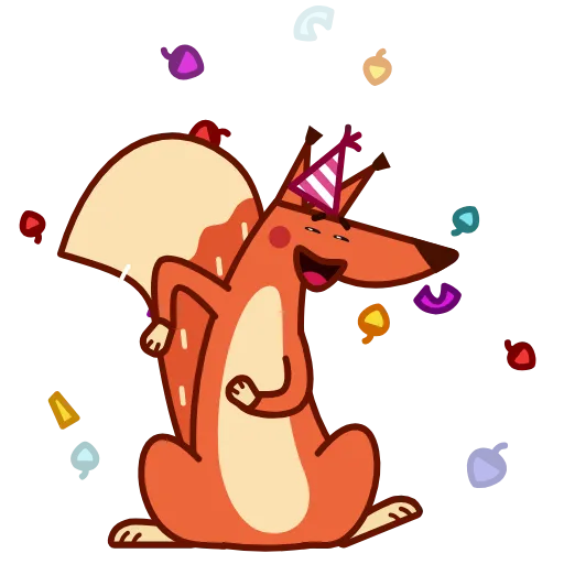 🥳 Эмодзи «Red Squirrel» для Telegram