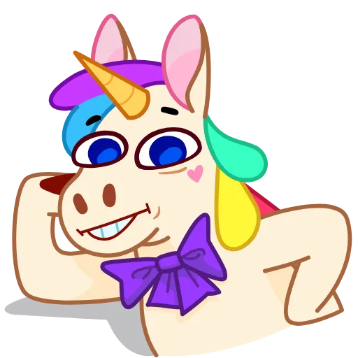 😬 Эмодзи «Rainicorn» для Telegram