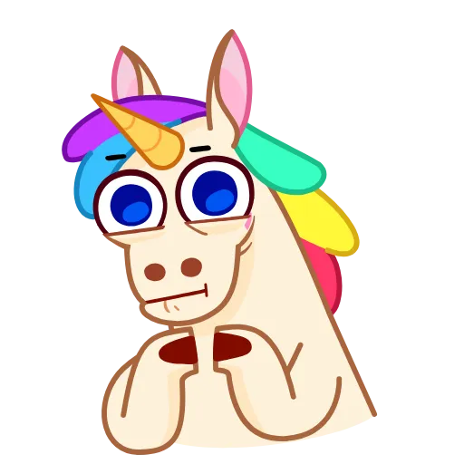😐 Эмодзи «Rainicorn» для Telegram