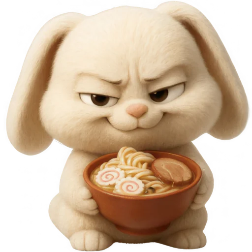 🍜 Стикер «Кролик Тролик» для Telegram