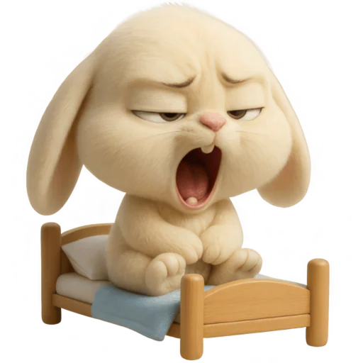 🥱 Стикер «Кролик Тролик» для Telegram