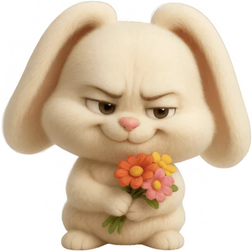💐 Стикер «Кролик Тролик» для Telegram