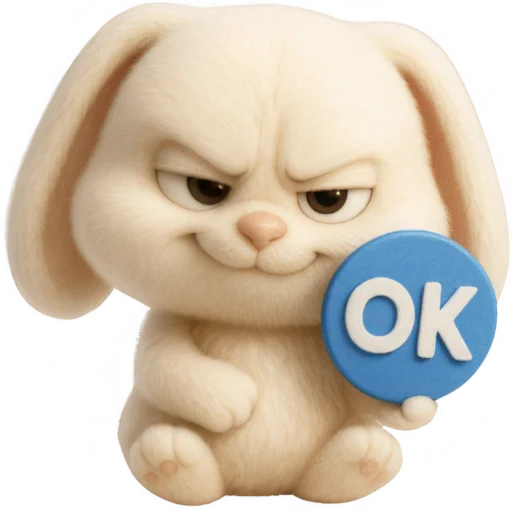 👌 Стикер «Кролик Тролик» для Telegram