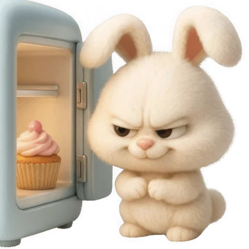🧁 Стикер «Кролик Тролик» для Telegram