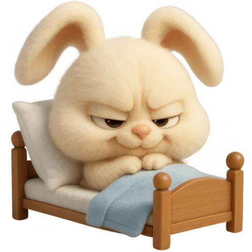 😴 Стикер «Кролик Тролик» для Telegram
