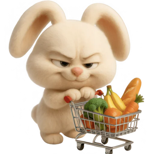 🛒 Стикер «Кролик Тролик» для Telegram