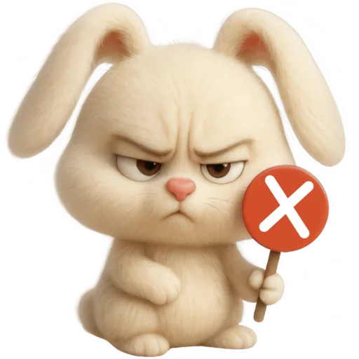 ❌ Стикер «Кролик Тролик» для Telegram