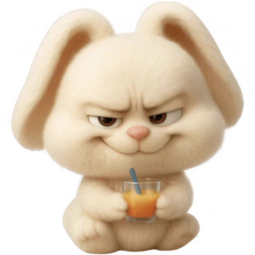 🍹 Стикер «Кролик Тролик» для Telegram