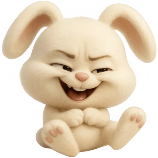 😂 Стикер «Кролик Тролик» для Telegram